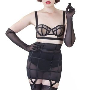 Bettie Page Mesh Gloves